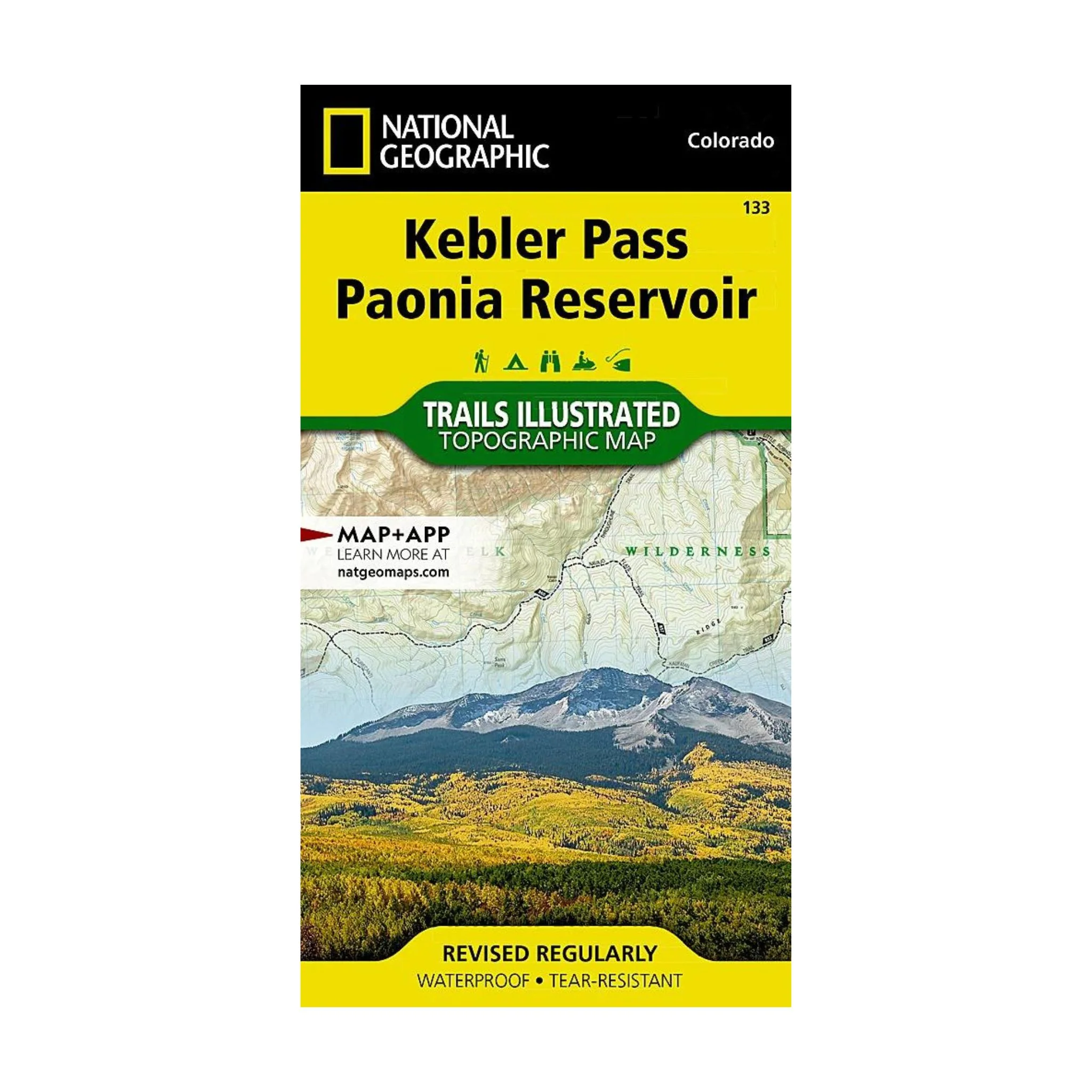 National Geographic 133: Kebler Pass | Paoni Reservoir Map - Image 2