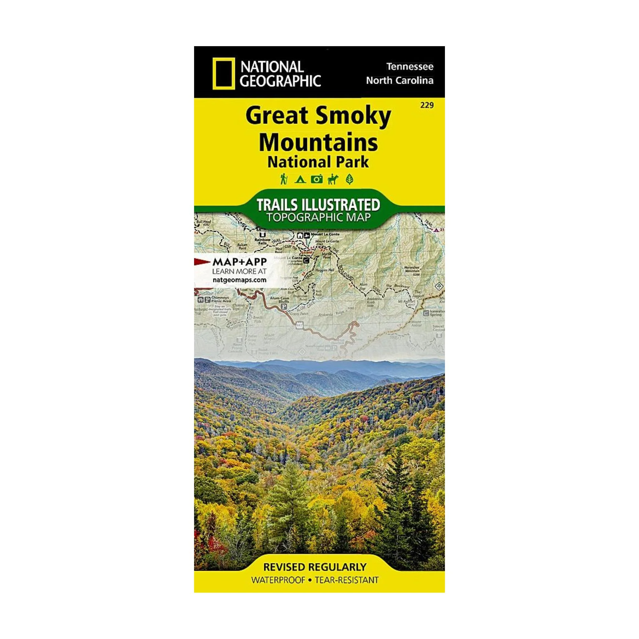 National Geographic 229: Great Smoky National Park Map - Image 2