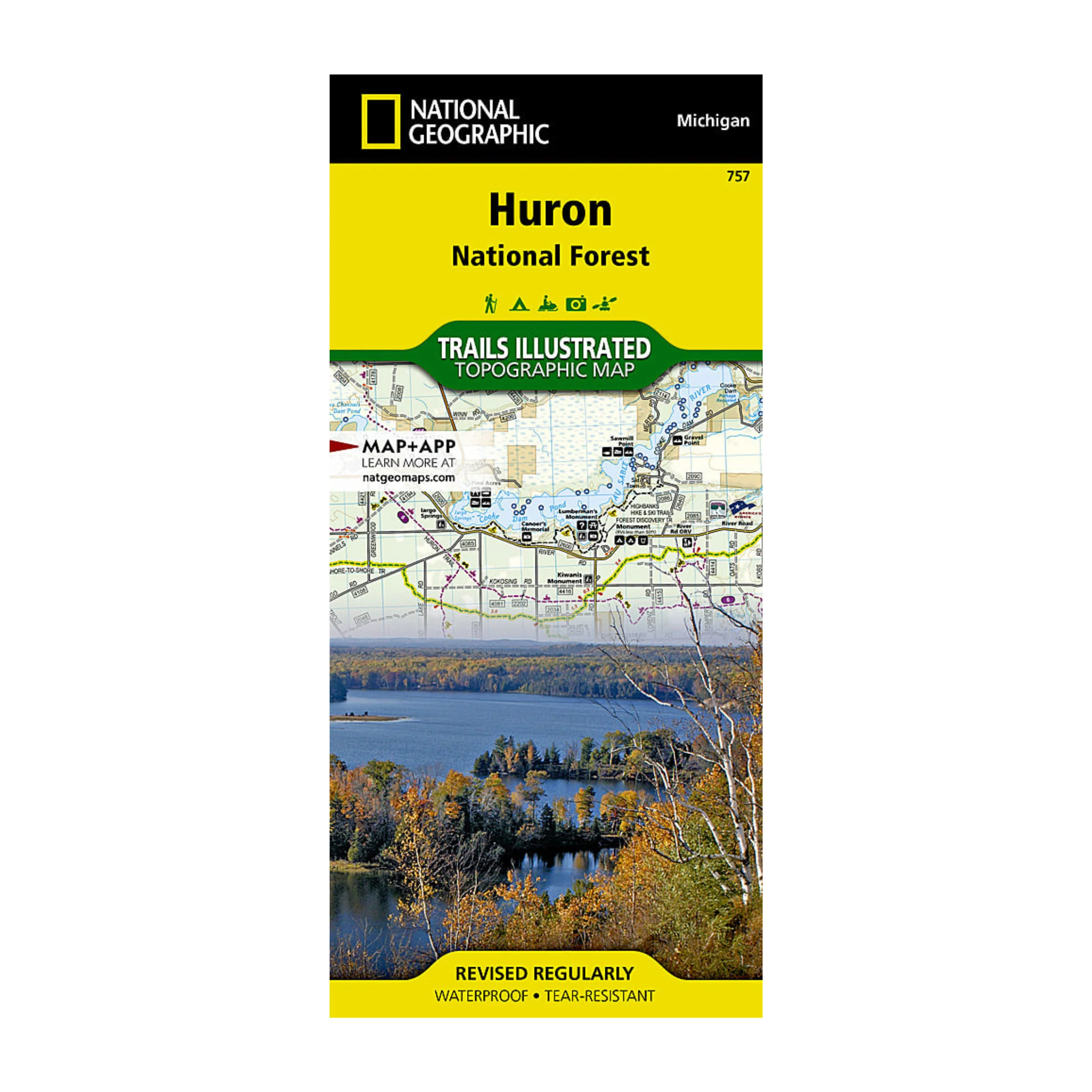 National Geographic 757: Huron National Forest Map - Image 2