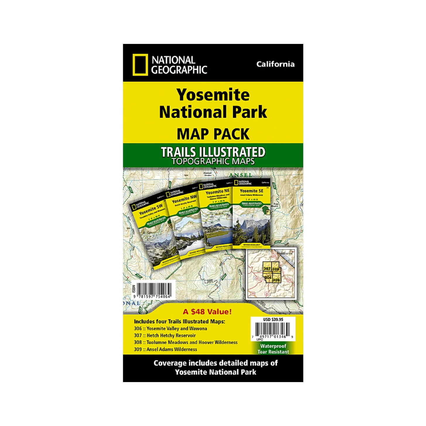 National Geographic Yosemite National Park Map Pack