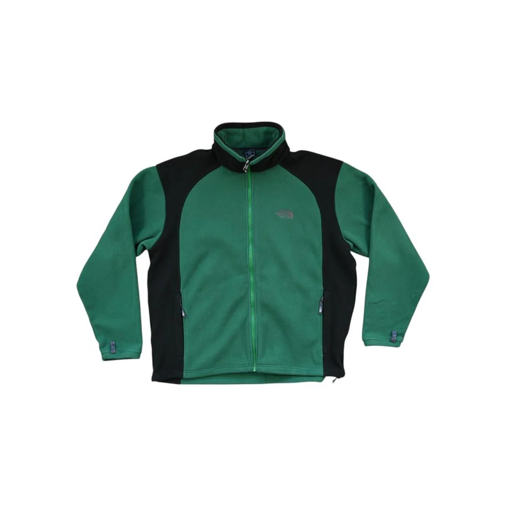 North Face Men's Khumbu 2 Full-Zip Fleece Jacket Green/Black L Used
