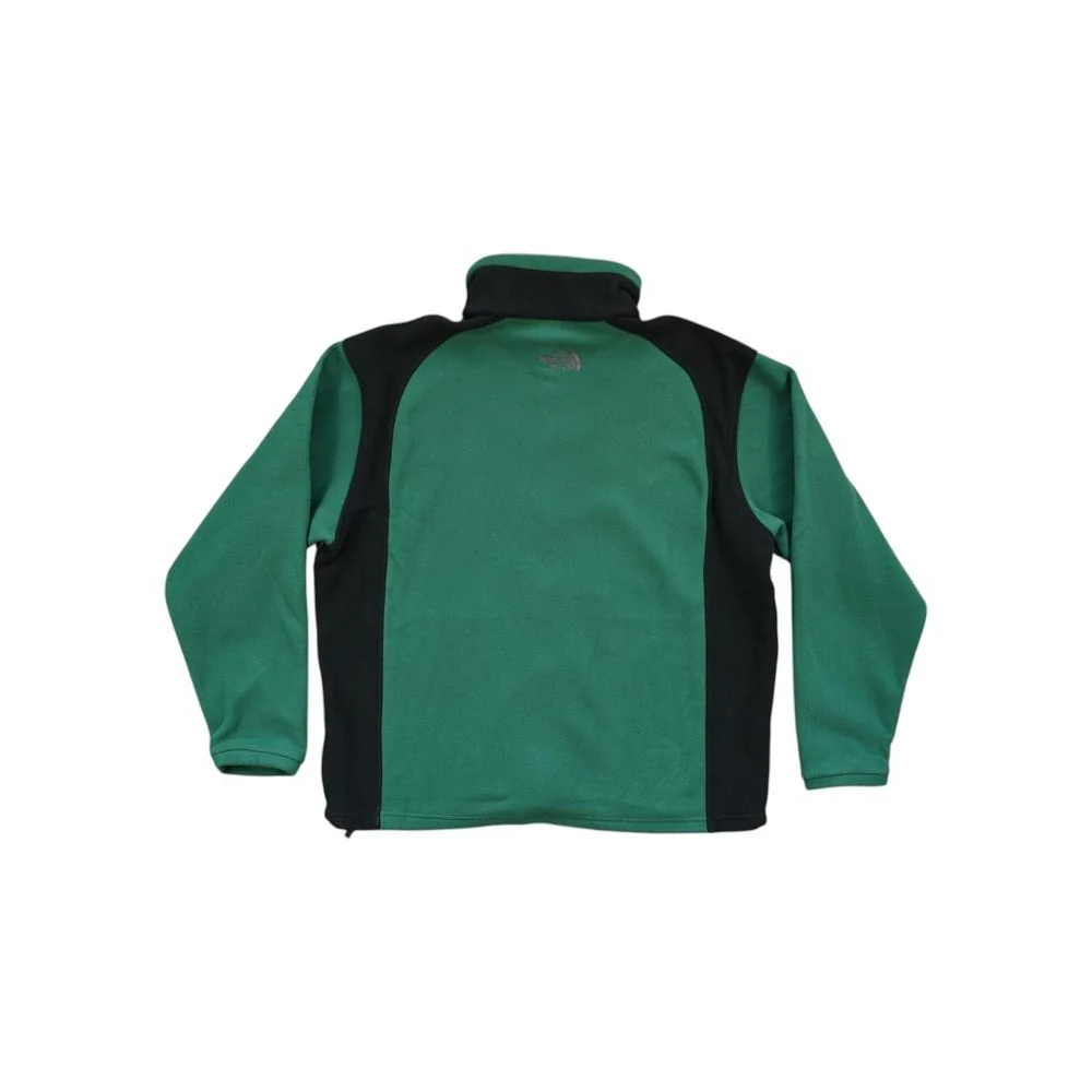 North Face Men's Khumbu 2 Full-Zip Fleece Jacket Green/Black L Used - Image 2
