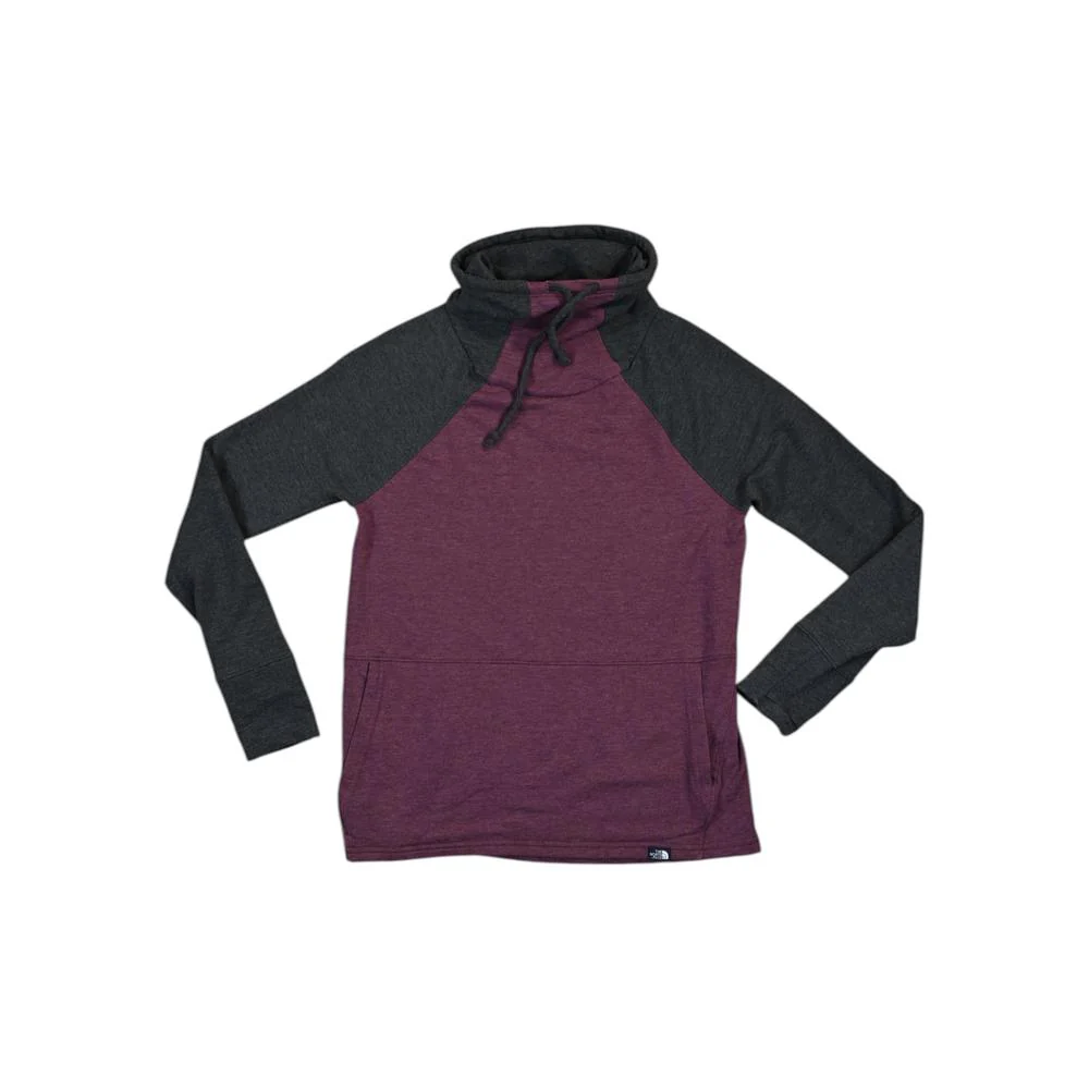 North Face Women's Cowl Neck Hoodie Purple XS Used