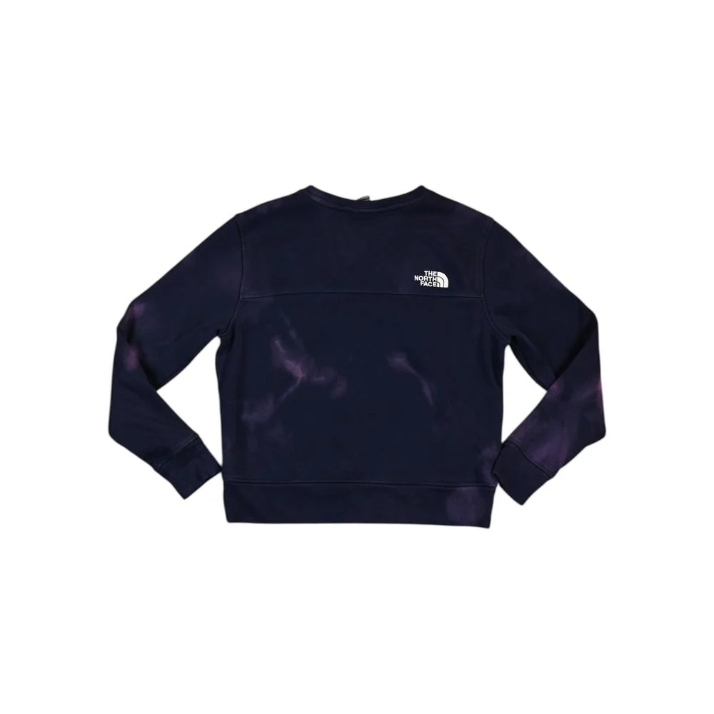 North Face Women's Custom Tie Dye Crew Sweatshirt Purple M Used - Image 2