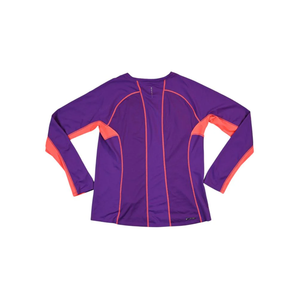 North Face Women's Long Sleeve Baselayer Shirt Purple/Orange M Used - Image 2