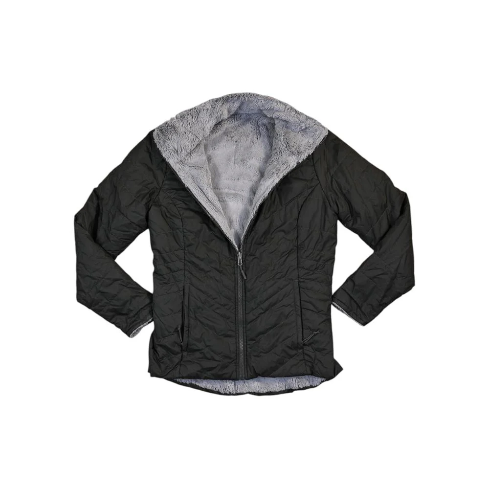 North Face Women's Reversible Fleece-Lined Insulated Jacket Black/Grey M Used - Image 2