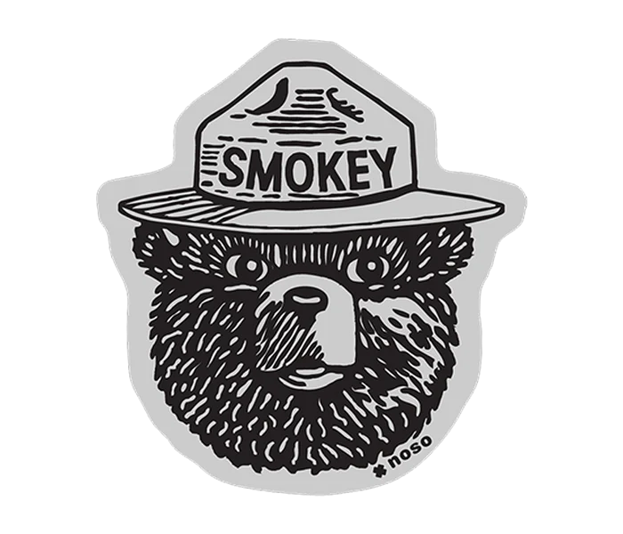 Noso Patches Smokey Bear Logo Gray Patch