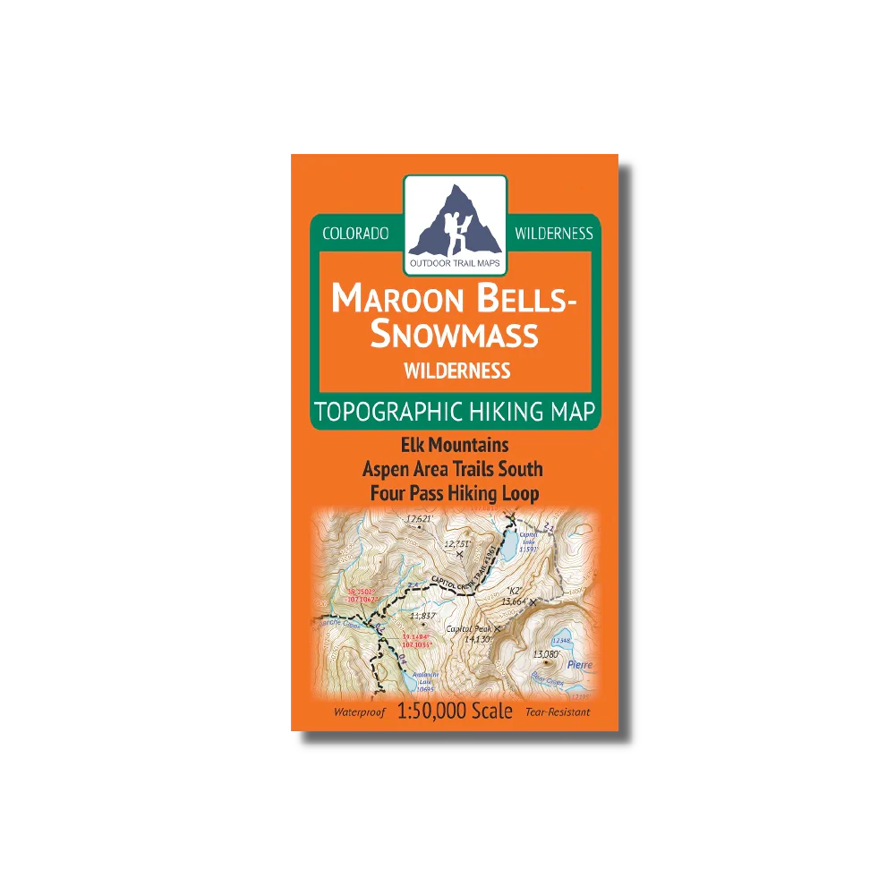 Outdoor Trail Maps Maroon Bells-Snowmass Wilderness Map
