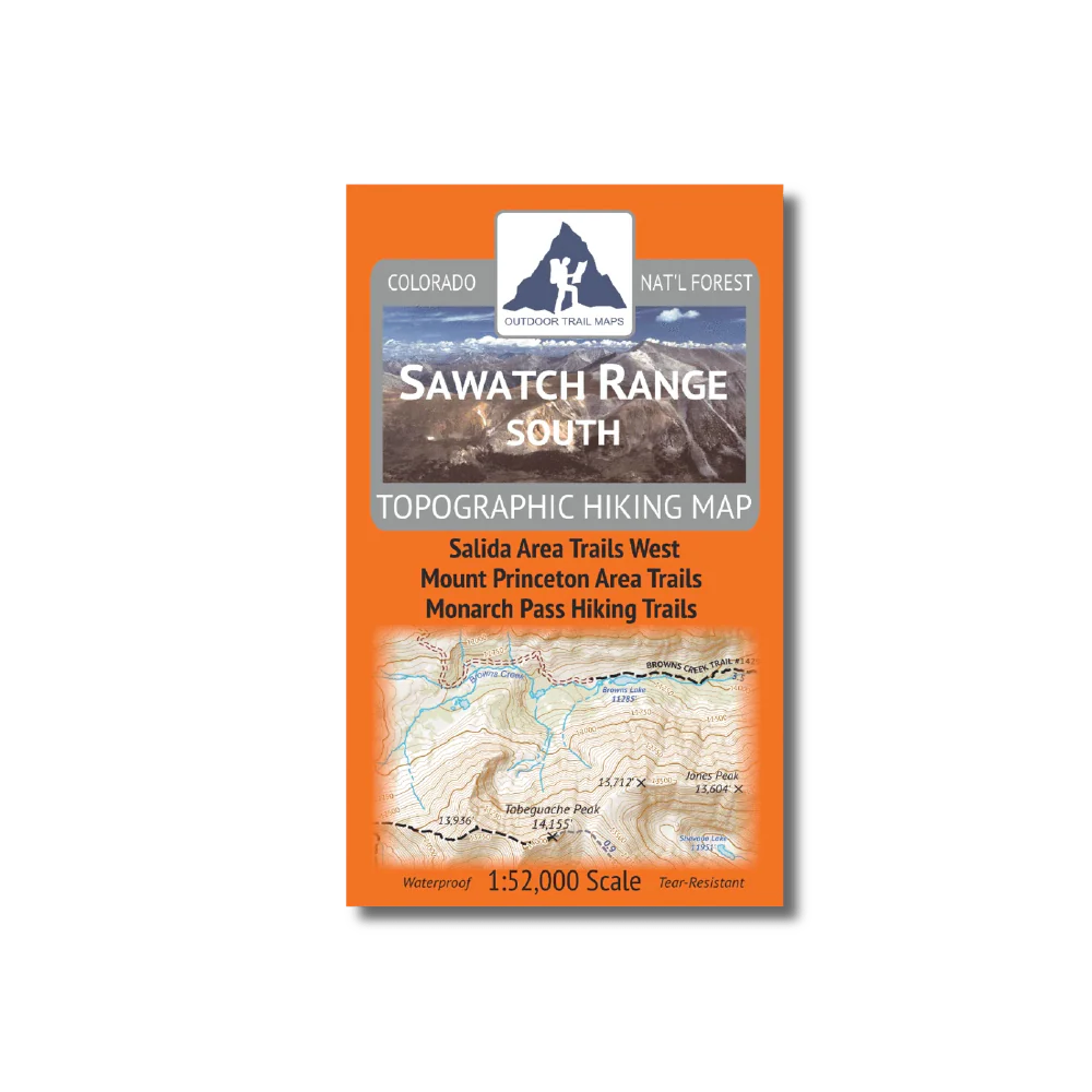 Outdoor Trail Maps Sawatch Range South Map