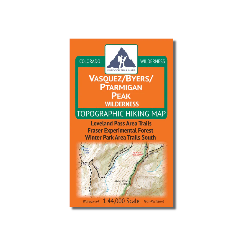 Outdoor Trail Maps Vasquez/Byers/Ptarmigan Peak Wilderness Map