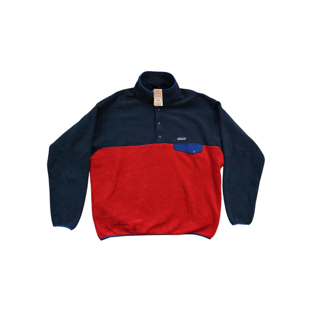 Patagonia Men's LW Synchilla Snap-T Pullover Fleece Red XL Used