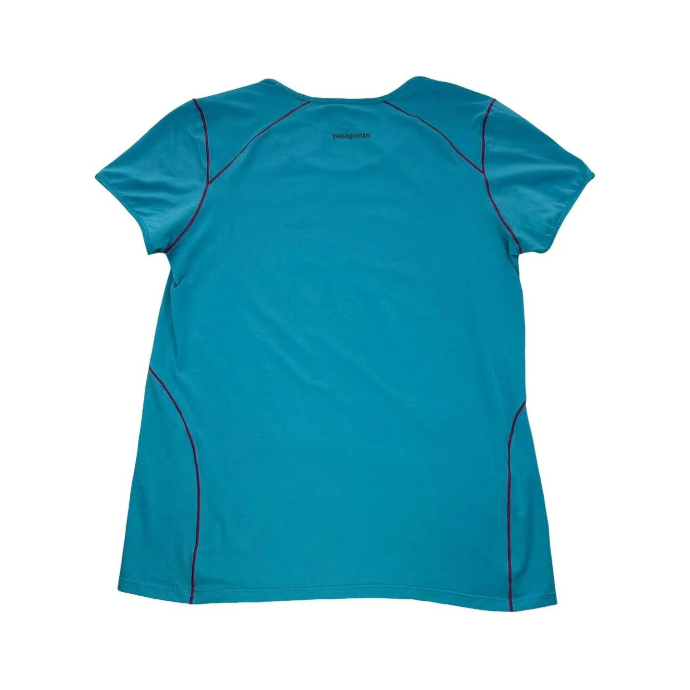 Patagonia Women's Active Short Sleeve Shirt Blue Large USED - Image 2