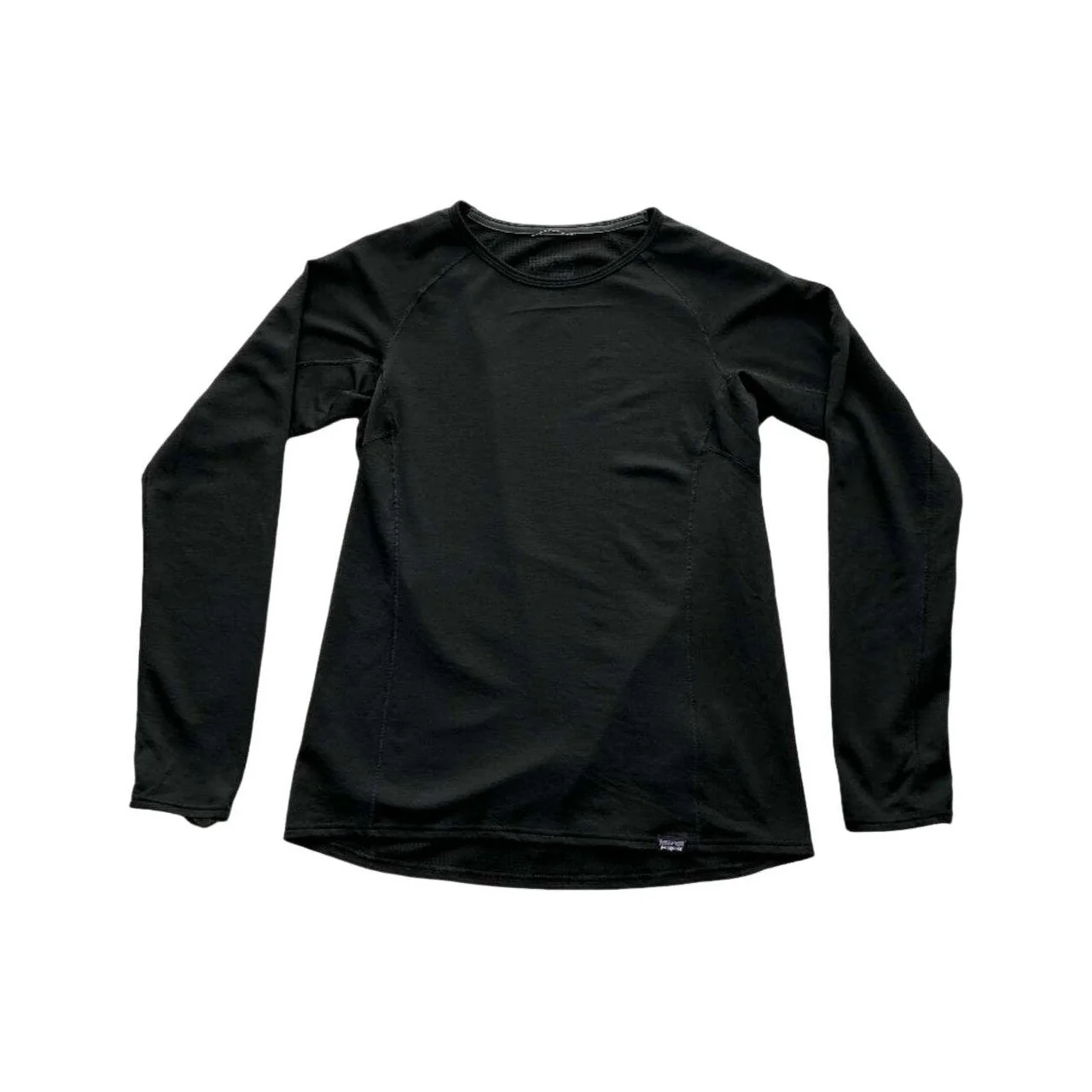Patagonia Women's Midweight Capilene Base Layer Long Sleeve Shirt Black Small USED