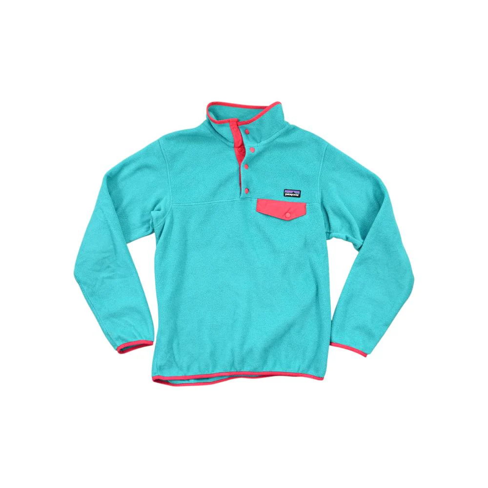 Patagonia Women's LW Synchilla Snap-T Pullover Fleece Teal/Pink S Used