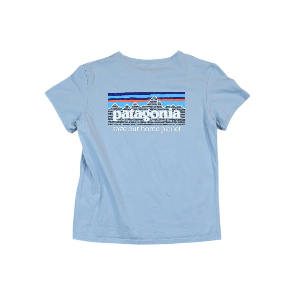 Patagonia Women's Organic Cotton Shirt Blue M Used - Image 2