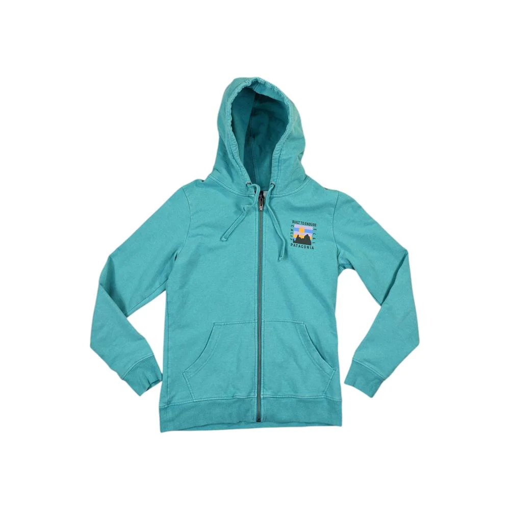 Patagonia Women's Ridge Rise Midweight Full Zip Hoodie Teal S Used