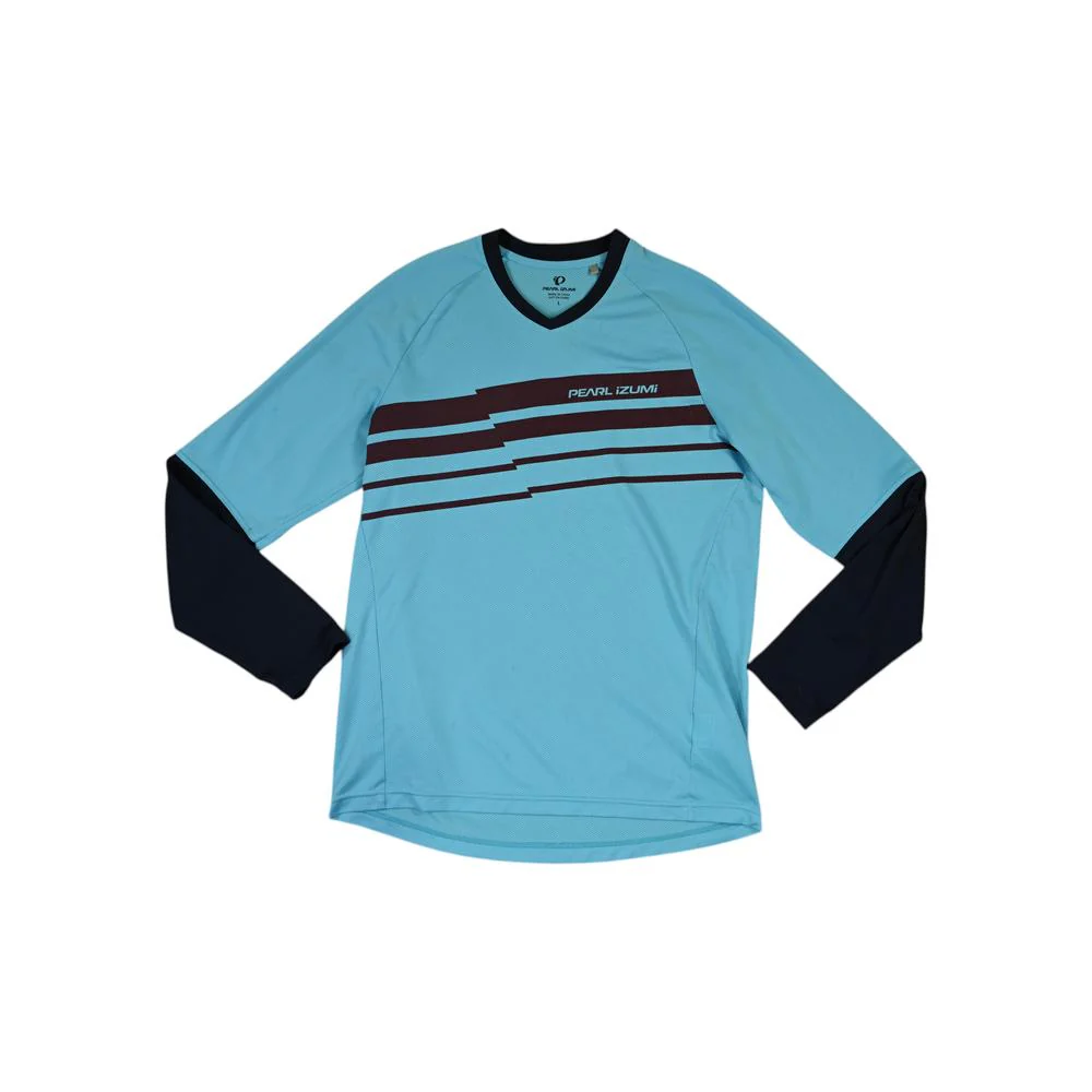 Pearl Izumi Men's Big Air MTB Cycling Jersey Long Sleeve Shirt Blue/Navy L Used