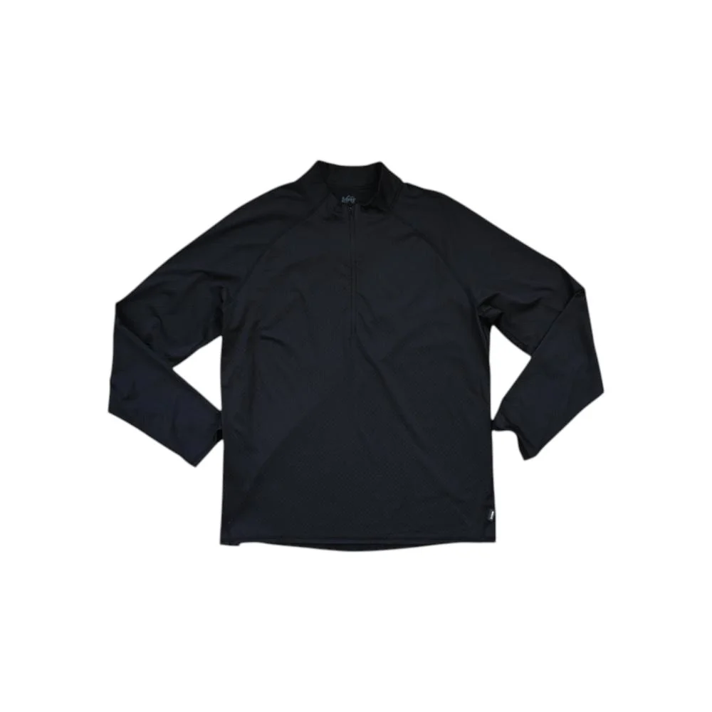 Rei Men's 1/4 Zip Baselayer Shirt Black XL Used