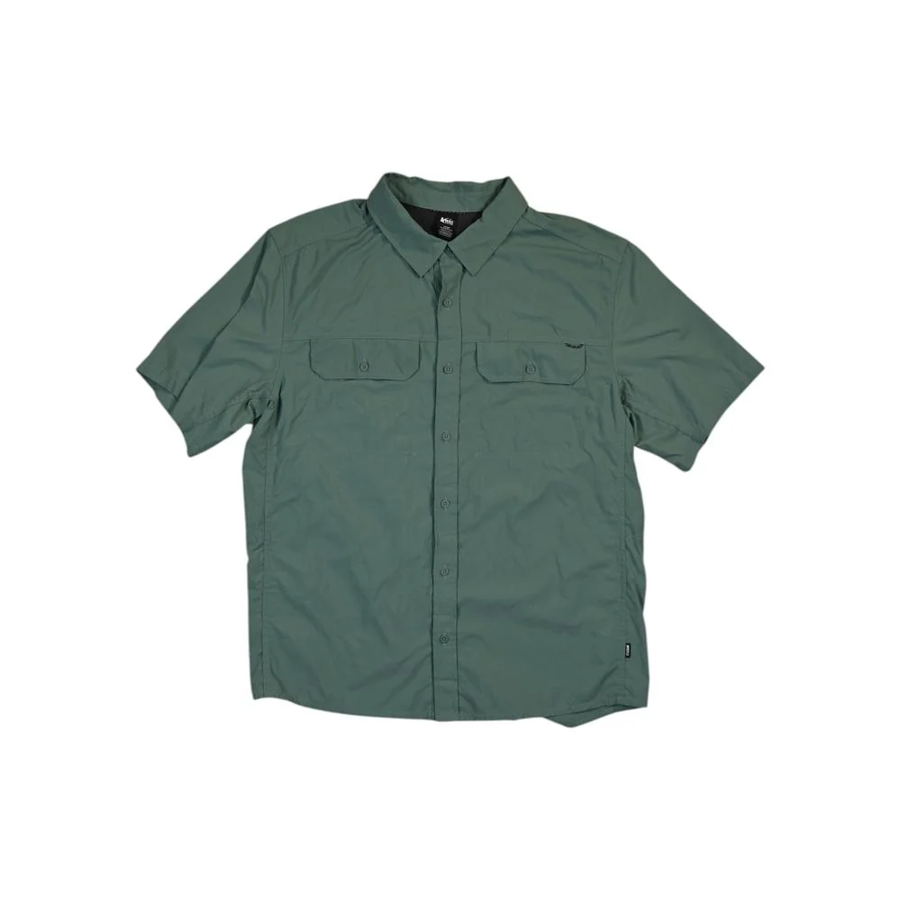 Rei Men's Active Hiking Shirt Green L Used