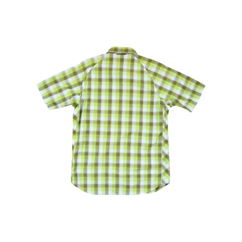 Rei Men's Snap Button Up Shirt Yellow/Green M Used - Image 2