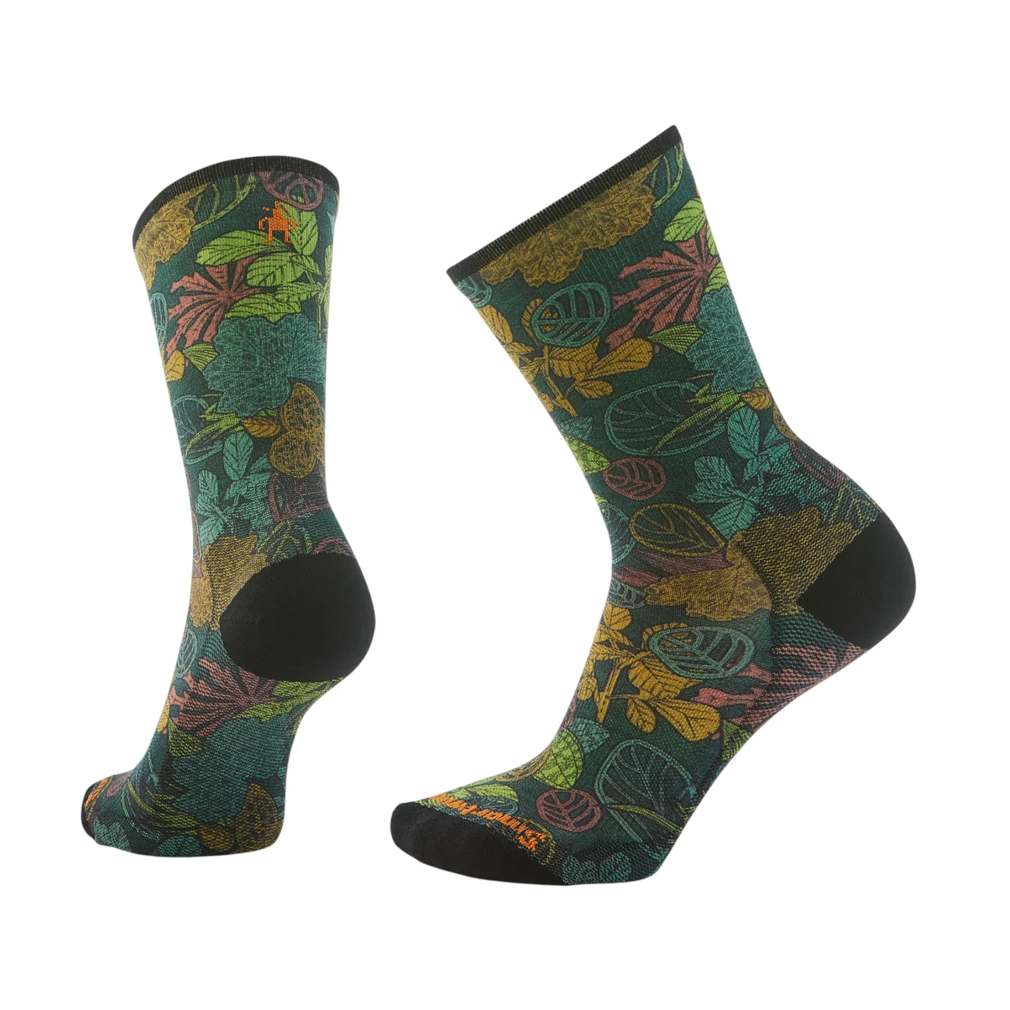 Smartwool Bike Zero Cushion Aloha Forest Print Crew Socks - Image 2