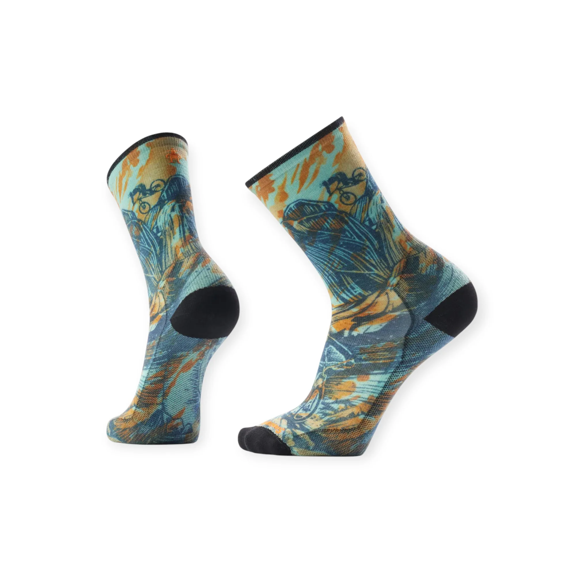 Smartwool Bike Zero Cushion Rugged Ride Print Crew Socks