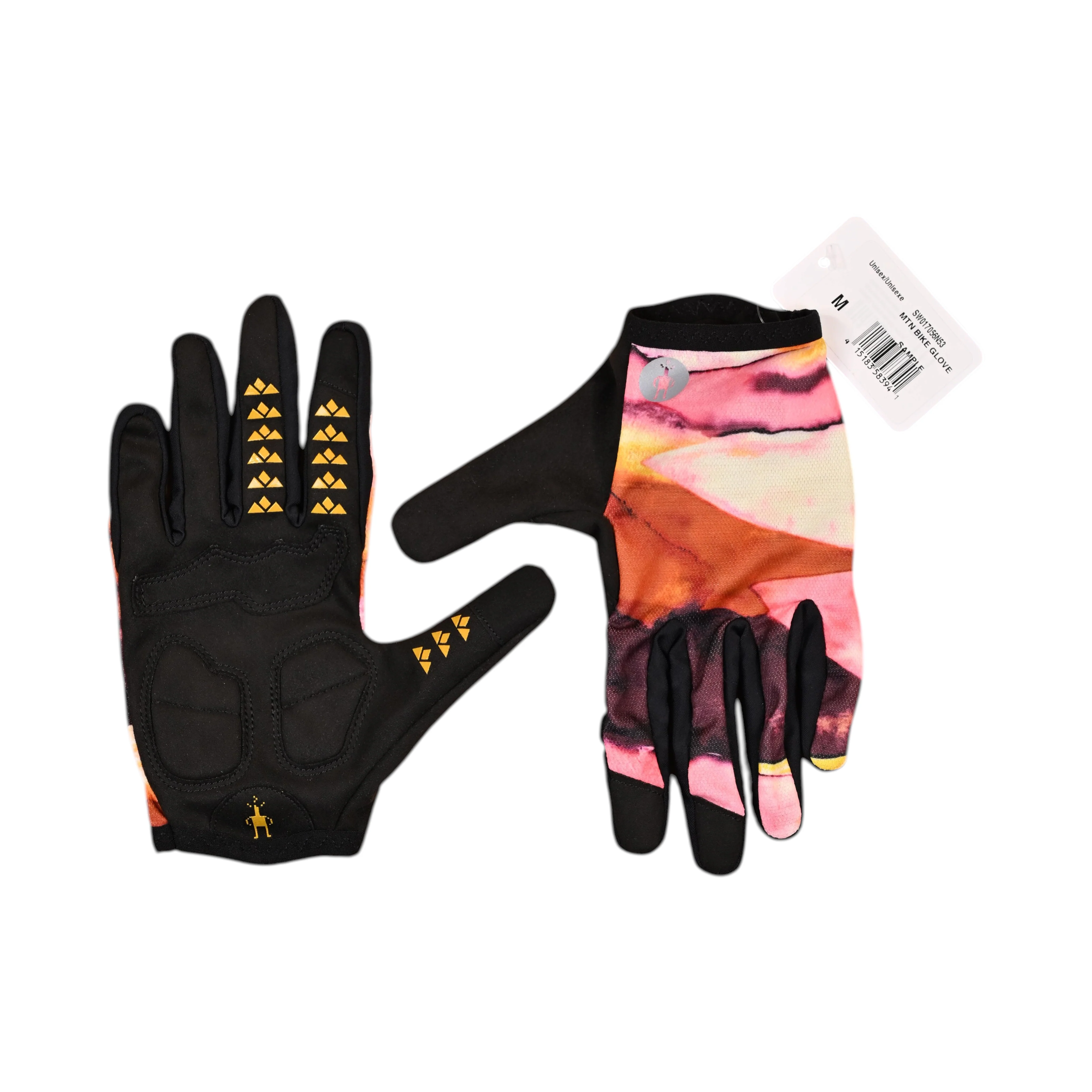 Smartwool Mountain Bike Gloves Orange - Image 2
