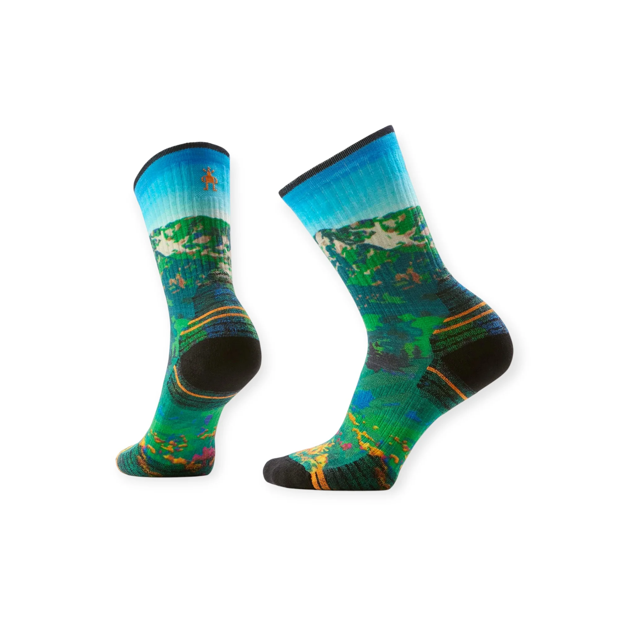 Smartwool Women’s Hike Targeted Cushion Mountain Lake Print Crew Socks