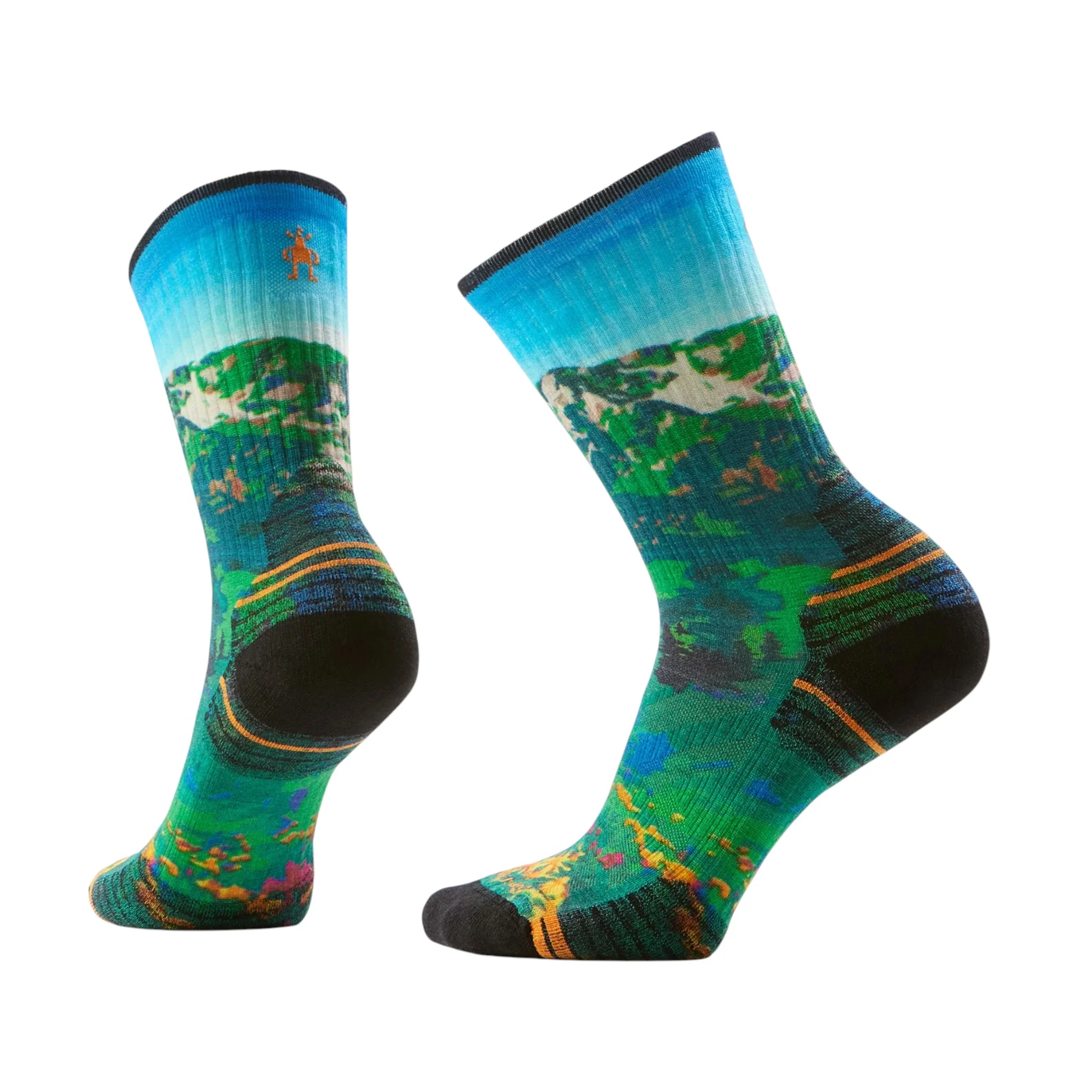 Smartwool Women’s Hike Targeted Cushion Mountain Lake Print Crew Socks - Image 2
