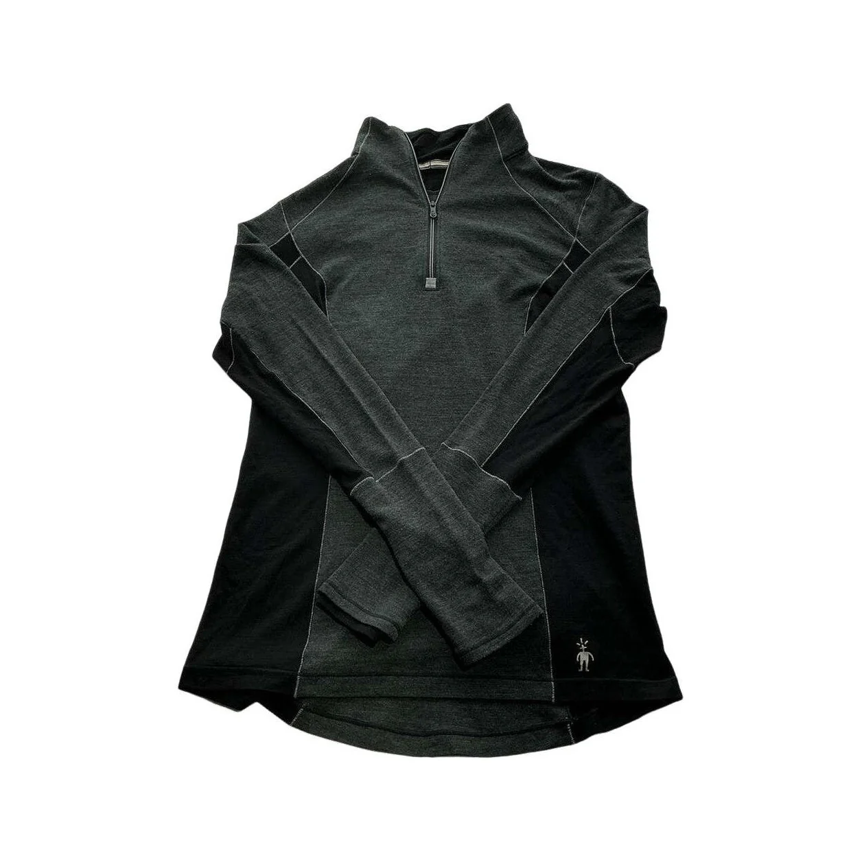 Smartwool Women's Q-Zip PhD Merino Baselayer Black Medium USED