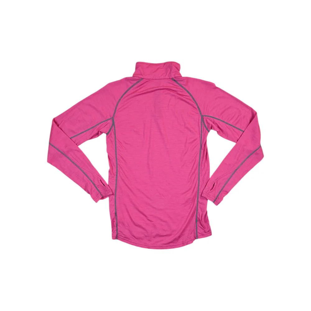 Stoic Women's 100% Merino 1/4 Zip Baselayer Shirt Pink M Used - Image 2