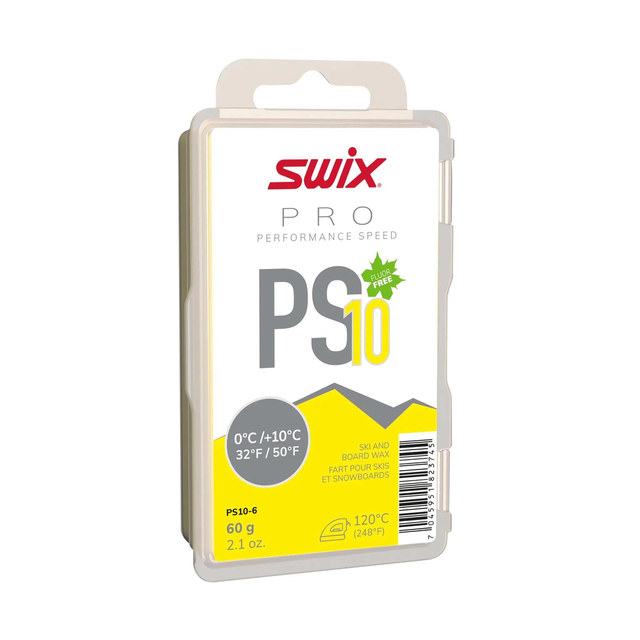 Swix Fluoro-Free Ski Wax PS10 Yellow - Image 2