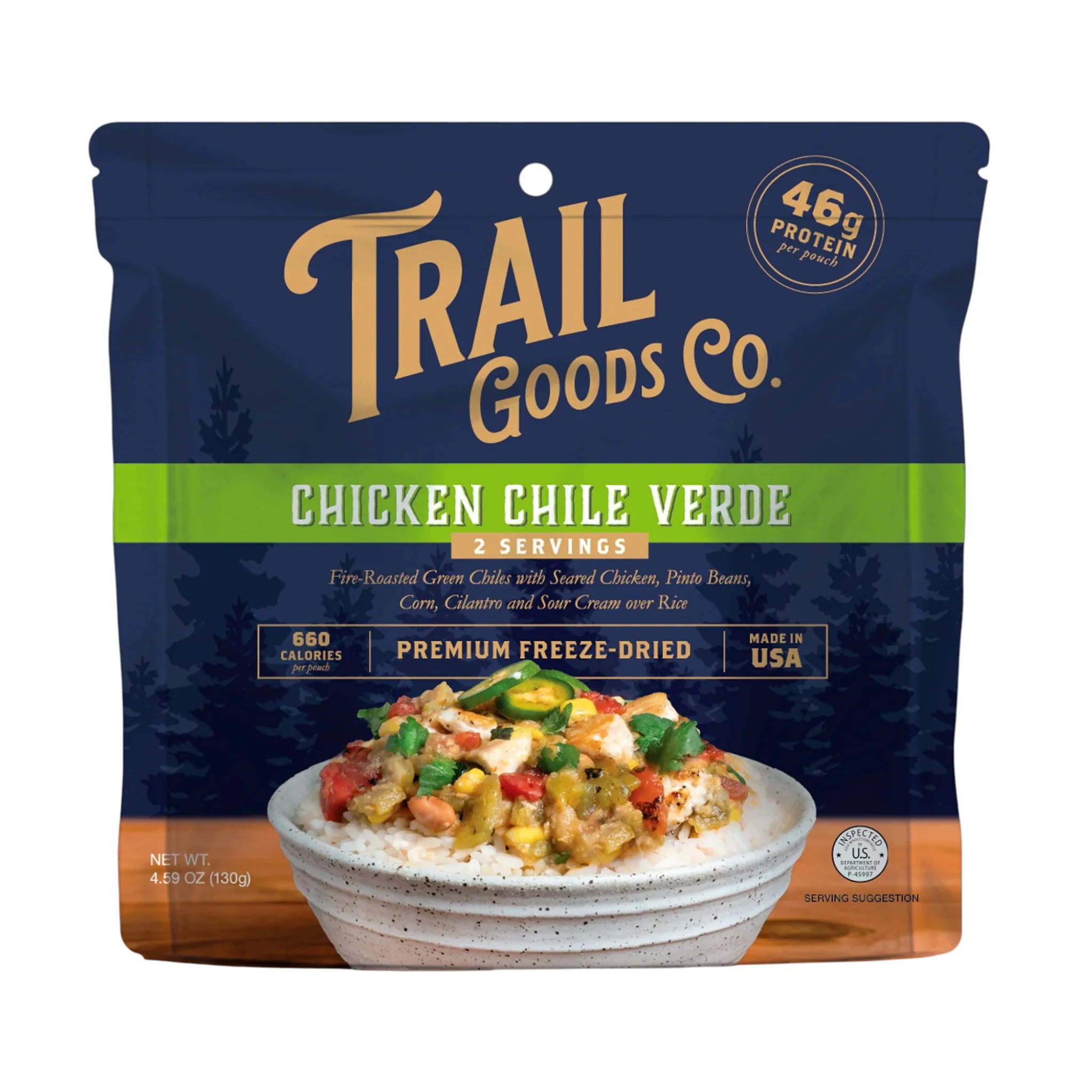 Trail Goods Co. Chicken Chile Verde Freeze-Dried Meal - Image 2