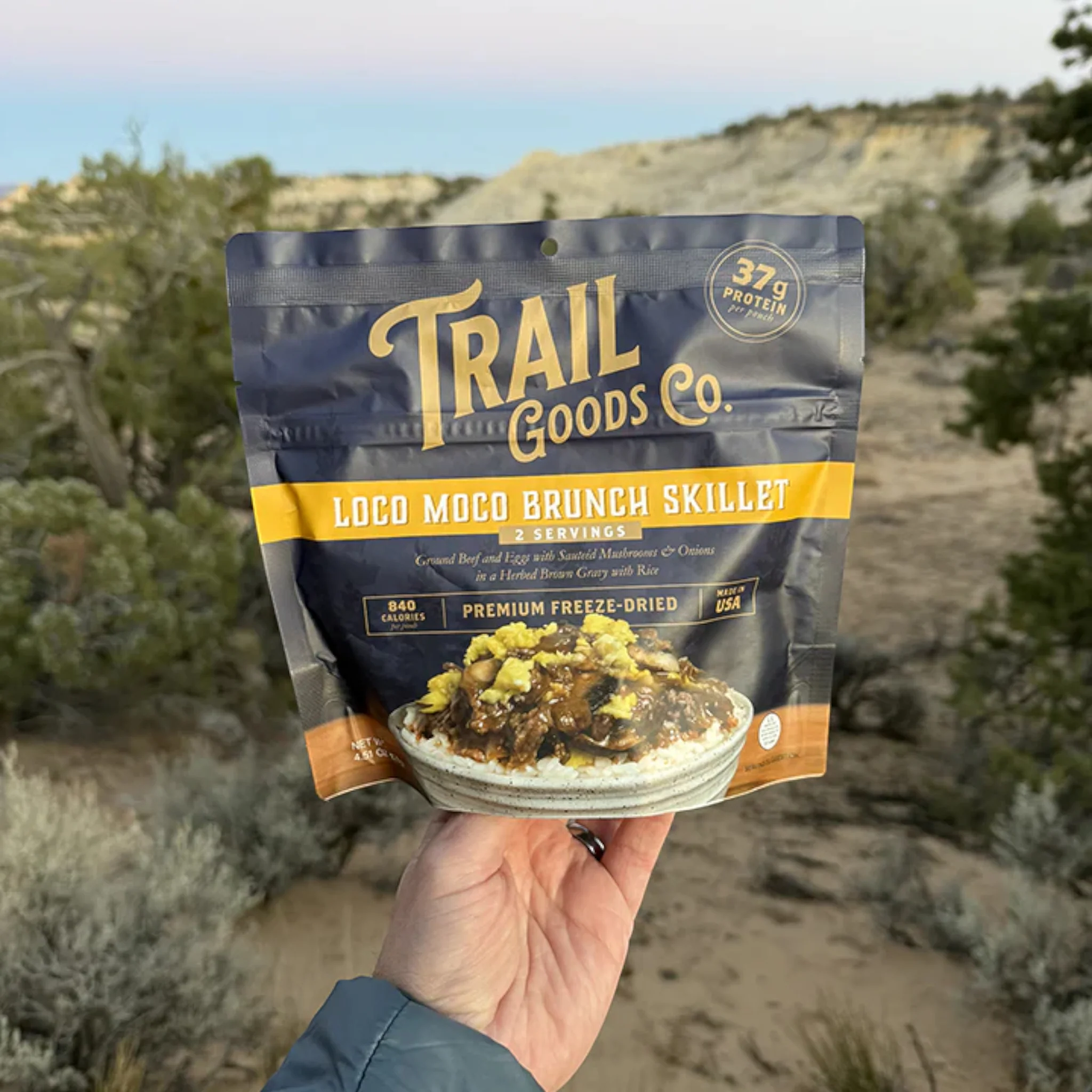 Trail Goods Co. Loco Moco Brunch Skillet Freeze-Dried Meal - Image 4