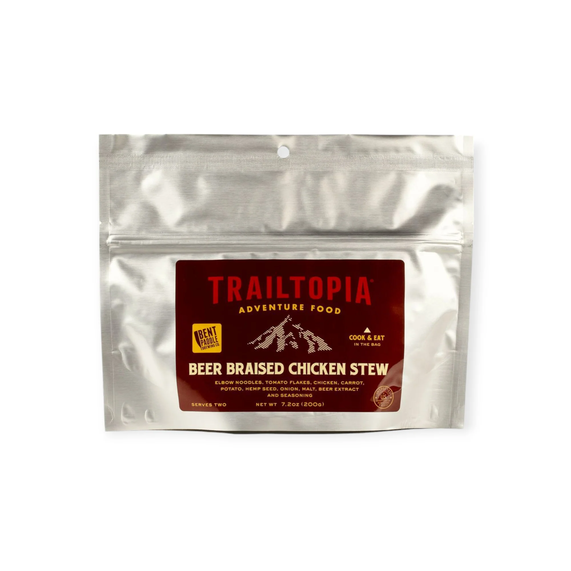 Trailtopia Beer Braised Chicken Stew Freeze Dried Meal 2 Serving