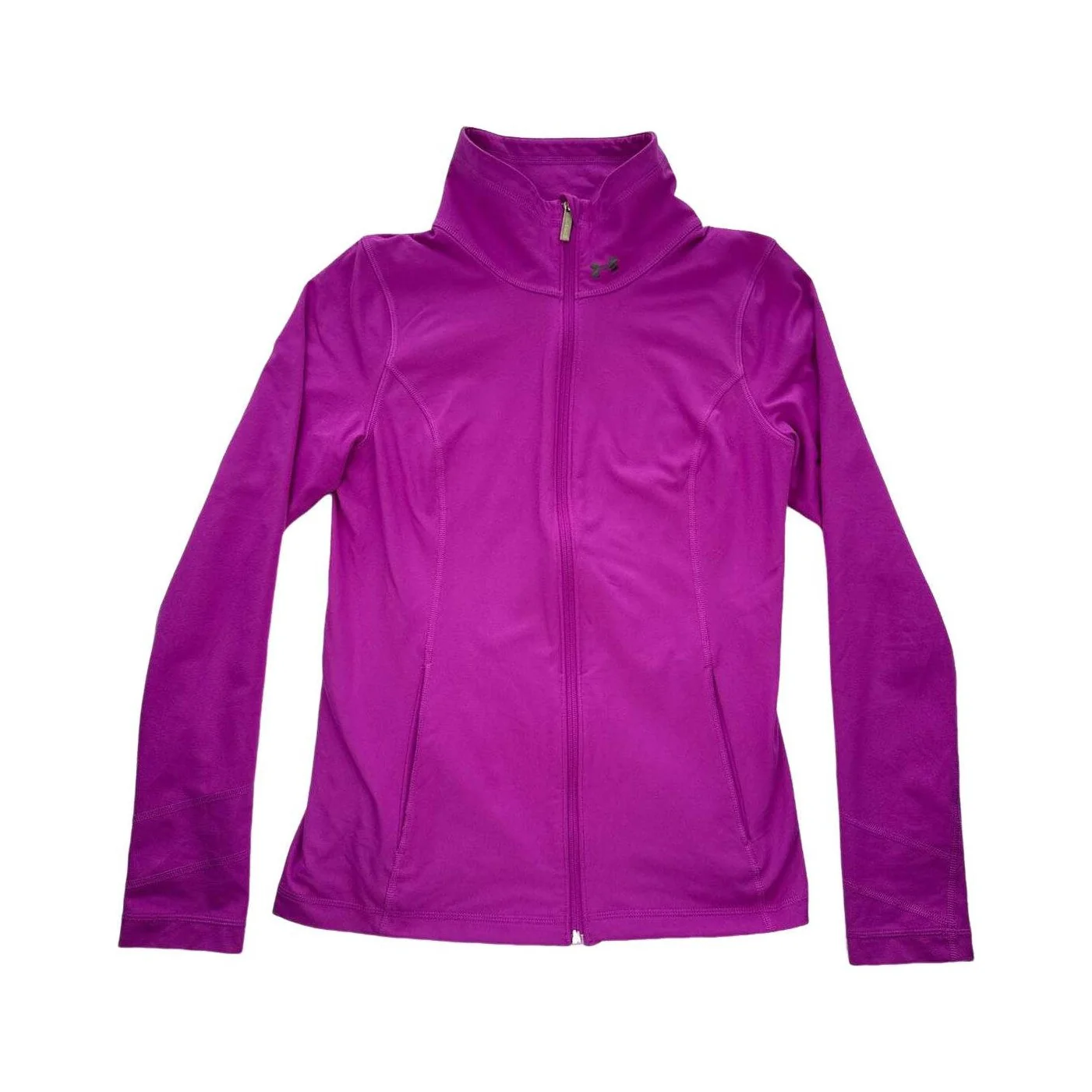Under Armour Women's Full Zip Long Sleeve Top Purple Medium USED