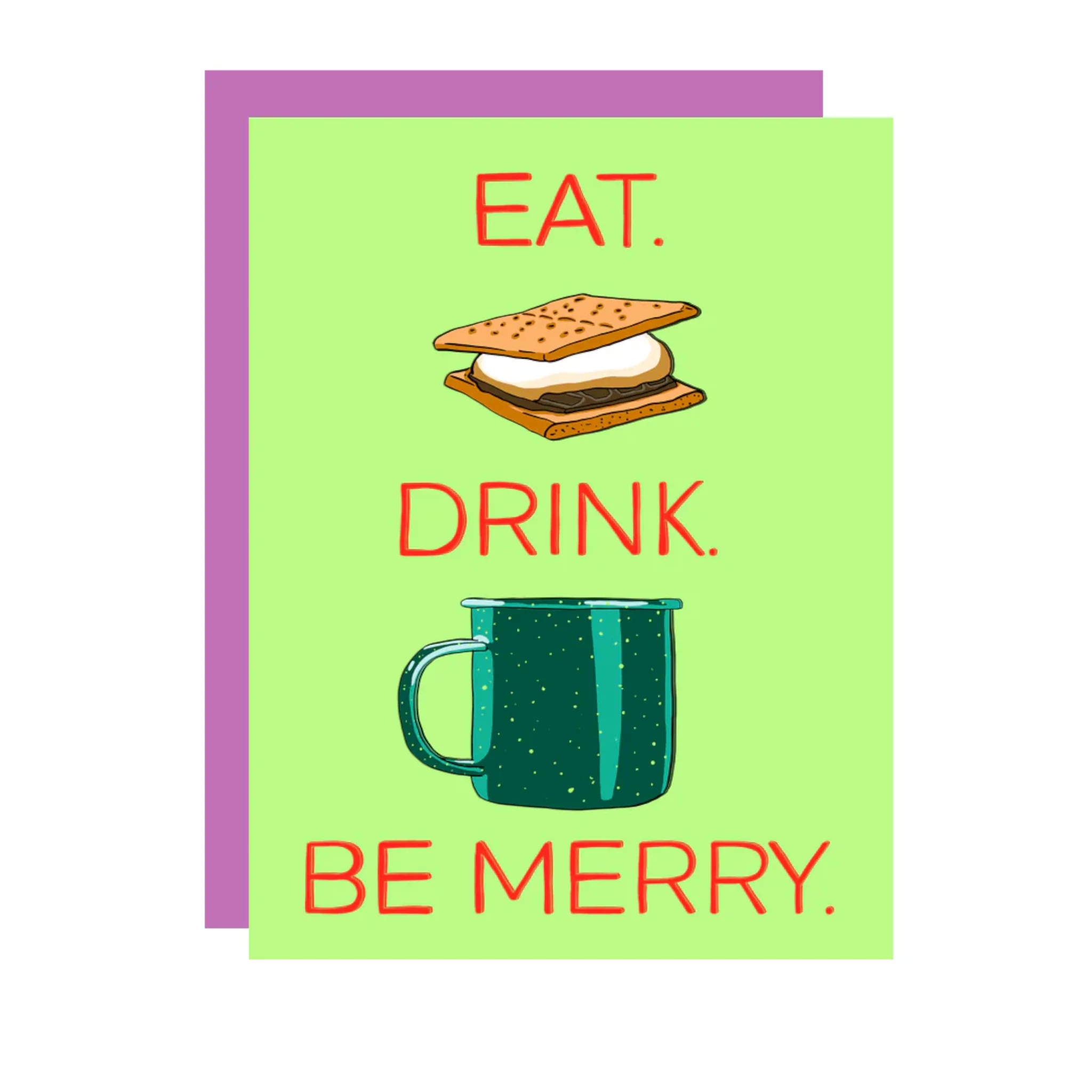 Wild Lettie Be Merry Greeting Card - Image 2
