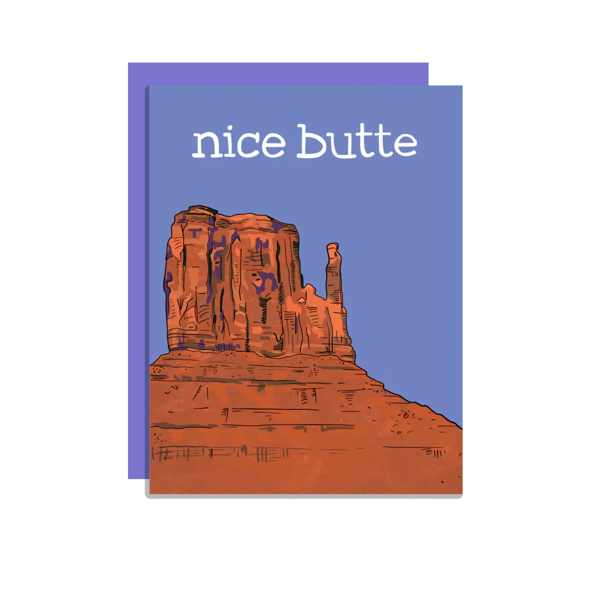 Wild Lettie Nice Butte Greeting Card - Image 2