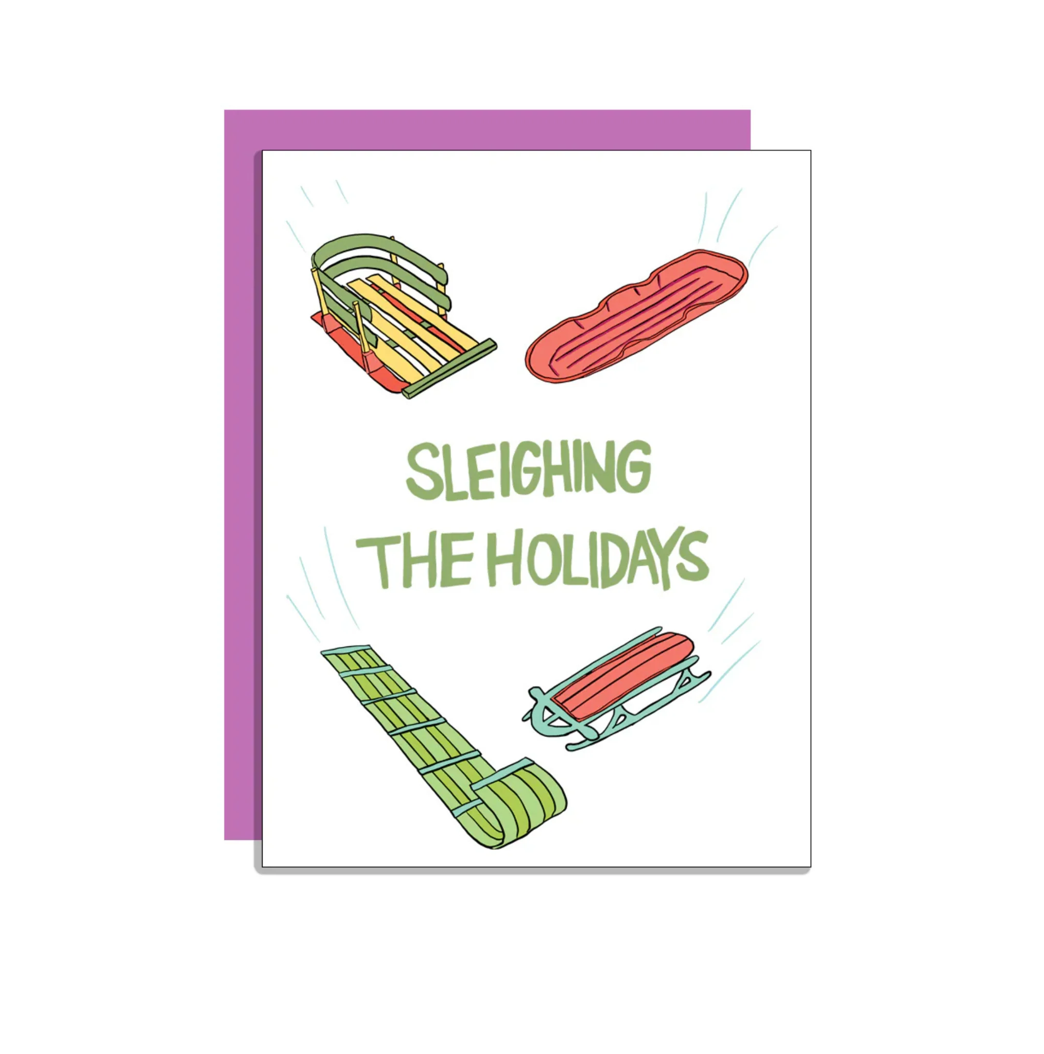 Wild Lettie Sleighing The Holidays Greeting Card - Image 2