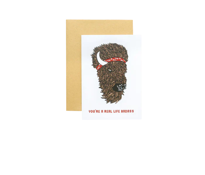 Woosah Outfitters Real Life Badass Greeting Card